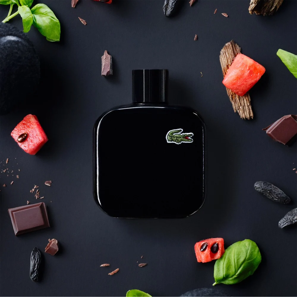 خرید ادکلن لاگوست Lacoste L.12.12 Noir مدل ال 12.12 نویر مشکی حجم 100 میل ادو تویلت با رایحه گرم و شیرین و ماندگاری بالا