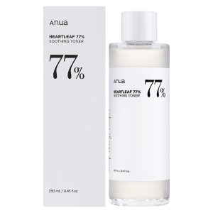 تونر تسکین دهنده آنوا ANUA Heartleaf 77 Soothing Toner 250ml تونر تسکین دهنده آنوا 77% Heartleaf اورجینال