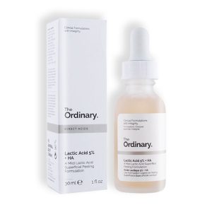 اسید اصلی سرم لاکتیک اسید اوردینری The Ordinary Lactic Acid 5% + HA مناسب برای لایهبرداری ملایم، روشنتر شدن پوست و بهبود بافت و شفافیت آن