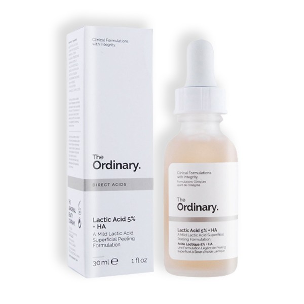 سرم لاکتیک اسید اوردینری The Ordinary Lactic Acid 5% + HA مناسب برای لایهبرداری ملایم، روشنتر شدن پوست و بهبود بافت و شفافیت آن