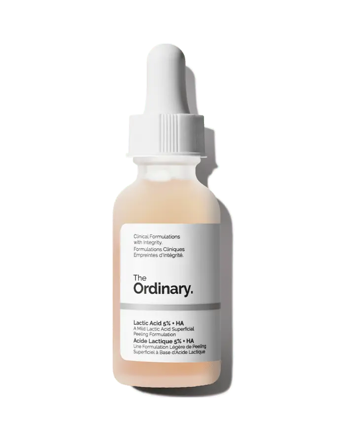 سرم لاکتیک اسید اوردینری The Ordinary Lactic Acid 5% + HA مناسب برای لایهبرداری ملایم، روشنتر شدن پوست و بهبود بافت و شفافیت آن