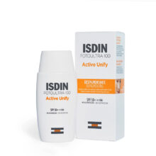 ضد آفتاب اکتیو یونیفای بی رنگ ISDIN با SPF۵۰